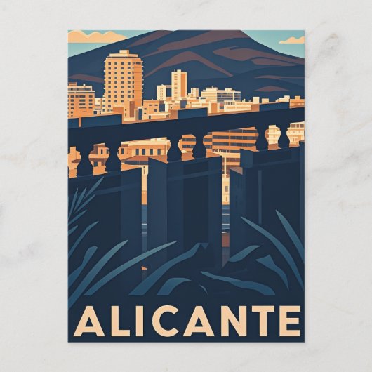 Alicante Spanje Briefkaart (Voorkant)