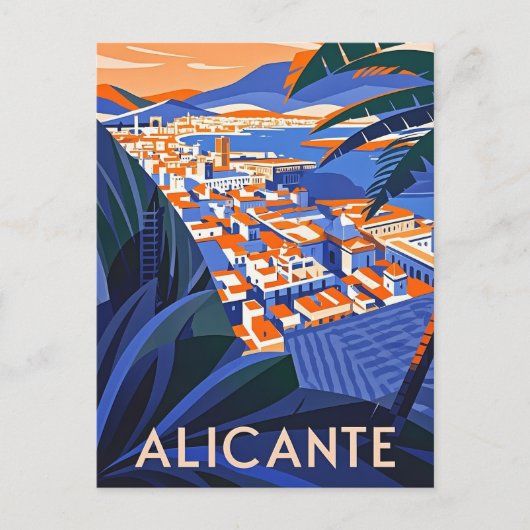 Alicante Spanje Briefkaart (Voorkant)