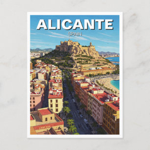 Alicante Spanje Reizen Briefkaart