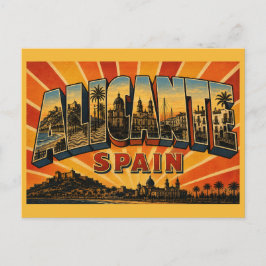 Alicante Spanje Santa Bárbara Kasteel Briefkaart