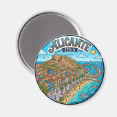 Alicante, Spanje Spanje Magneet (Voorkant / Achterkant)