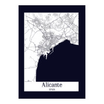 Alicante Spanje Stadsplattegrond