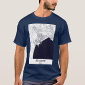 Alicante Spanje Stadsplattegrond T-shirt (Voorkant)