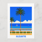 Alicante Spanje Strand Uitzicht Reizen Briefkaart (Voorkant)