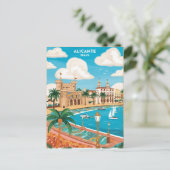 Alicante Spanje Travel Briefkaart Art (Staand voorkant)