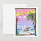 Alicante Spanje vintage stijl reisposter (Voorkant / Achterkant)