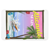 Alicante Spanje vintage stijl reisposter Magneet (Horizontaal)