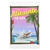 Alicante Spanje vintage stijl reisposter Magneet (Verticaal)