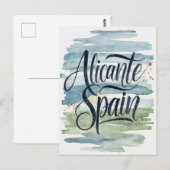 Alicante Spanje waterverf Briefkaart (Voorkant / Achterkant)