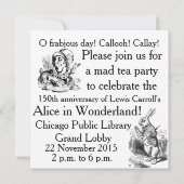 Alice150 Alice in Wonderland 150ste Jubileum Kaart (Achterkant)