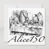 Alice150 Alice in Wonderland 150ste Jubileum Kaart (Voorkant)