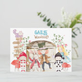 Alice Adventure in Woderland Verjaardag Kaart (Staand voorkant)