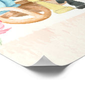 Alice Adventure Woderland Baby Showe Welkomstbord Poster (Hoek)