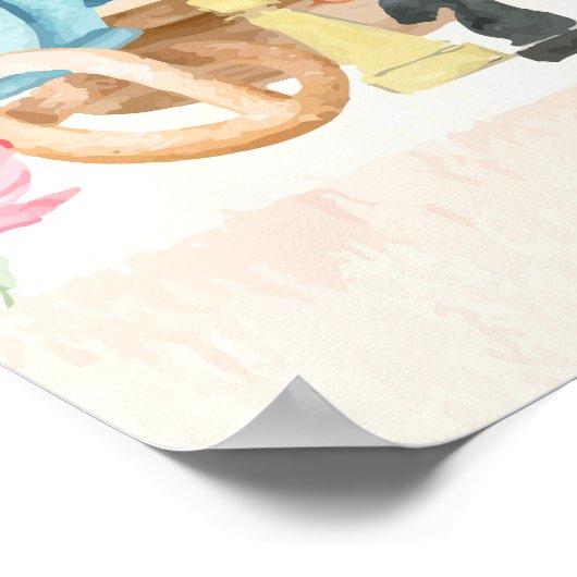 Alice Adventure Woderland Baby Showe Welkomstbord Poster (Hoek)