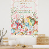 Alice Adventure Woderland Baby Showe Welkomstbord Poster (Keuken)