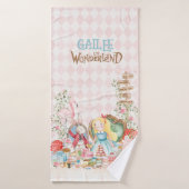 Alice Adventures in Woderland Verjaardags Tea Part Badhanddoek (Badhanddoek)