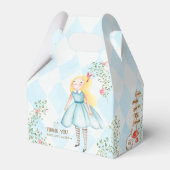 Alice Adventures in Woderland Verjaardags Tea Part Bedankdoosjes (Achterkant)