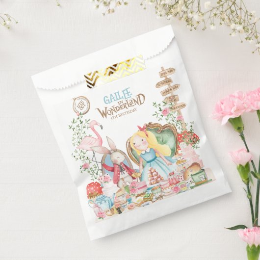 Alice Adventures in Woderland Verjaardags Tea Part Bedankzakje (Gezegeld)