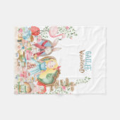 Alice Adventures in Woderland Verjaardags Tea Part Fleece Deken (Voorkant (Horizontaal))