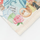 Alice Adventures in Woderland Verjaardags Tea Part Fleece Deken (Hoek)