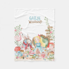 Alice Adventures in Woderland Verjaardags Tea Part Fleece Deken