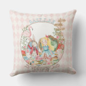 Alice Adventures in Woderland Verjaardags Tea Part Kussen (Achterkant)