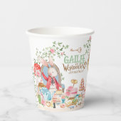 Alice Adventures in Woderland Verjaardags Tea Part Papieren Bekers (Voorkant)