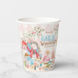 Alice Adventures in Woderland Verjaardags Tea Part Papieren Bekers