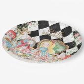 Alice Adventures in Woderland Verjaardags Tea Part Papieren Bordje (Gekanteld)