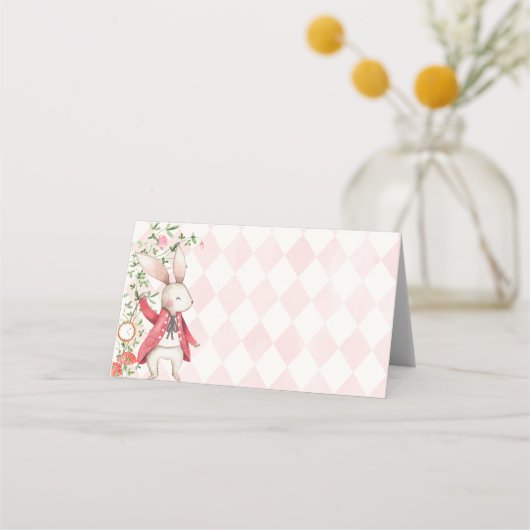 Alice Adventures in Woderland Verjaardags Tea Part Plaatskaartje (Achterkant)