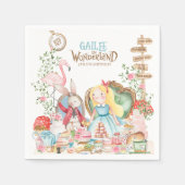 Alice Adventures in Woderland Verjaardags Tea Part Servet (Voorkant)