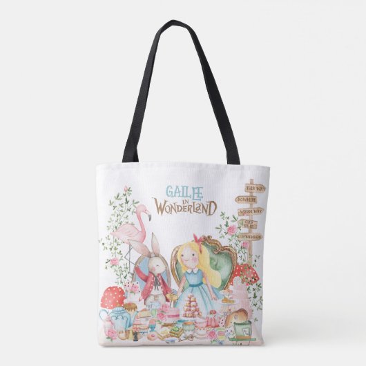Alice Adventures in Woderland Verjaardags Tea Part Tote Bag (Achterkant)
