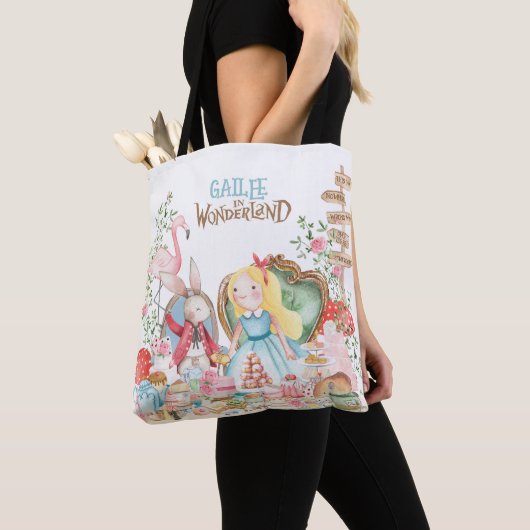 Alice Adventures in Woderland Verjaardags Tea Part Tote Bag (Dichtbij)