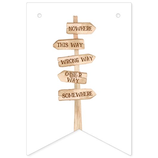 Alice Adventures in Woderland Verjaardags Tea Part Vlaggetjes (Tweede vlag)