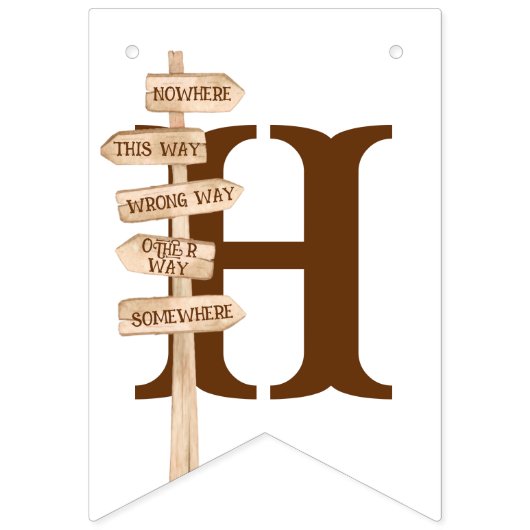 Alice Adventures in Woderland Verjaardags Tea Part Vlaggetjes (Tweede vlag)