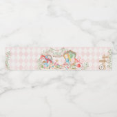 Alice Adventures in Woderland Verjaardags Tea Part Waterfles Etiket (Enkel label)