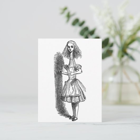  Alice Adventures in Wonderland door Tenniel Briefkaart (Staand voorkant)