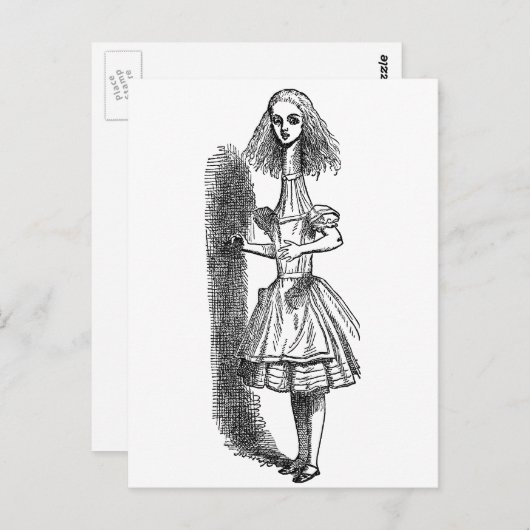  Alice Adventures in Wonderland door Tenniel Briefkaart (Voorkant / Achterkant)