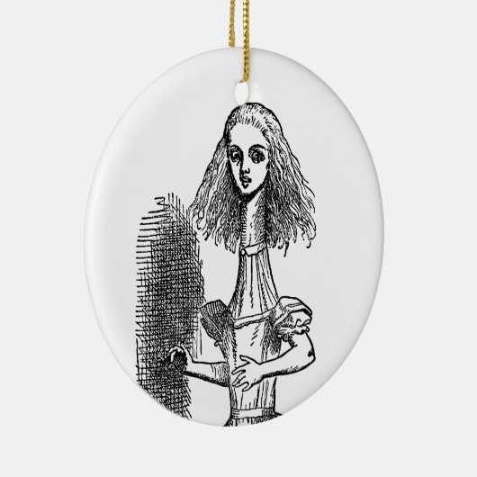  Alice Adventures in Wonderland door Tenniel Keramisch Ornament (Rechts)