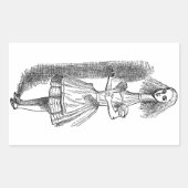  Alice Adventures in Wonderland door Tenniel Rechthoekige Sticker (Voorkant)