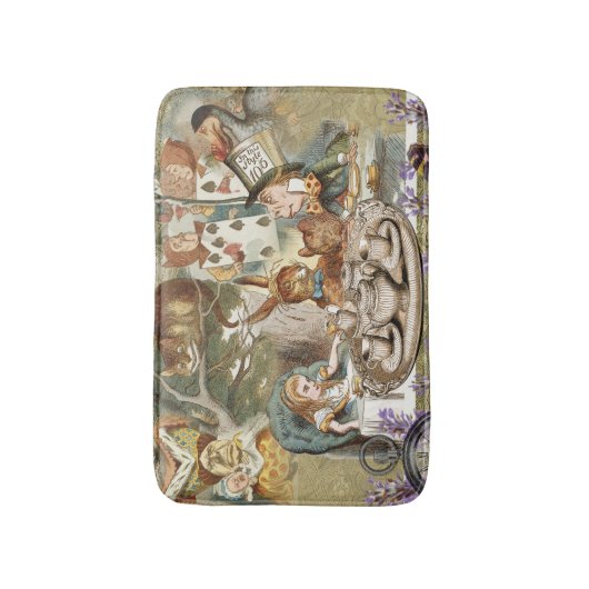 Alice Adventures in Wonderland Mad Tea Party Badmat (Voorkant Verticaal)