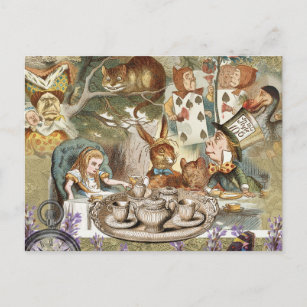 Alice Adventures in Wonderland Mad Tea Party Briefkaart