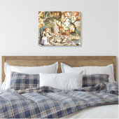 Alice Adventures in Wonderland Mad Tea Party Canvas Afdruk (Insitu (Slaapkamer))