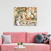 Alice Adventures in Wonderland Mad Tea Party Canvas Afdruk (Insitu (Woonkamer))