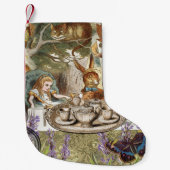 Alice Adventures in Wonderland Mad Tea Party Kleine Kerstsok (Voorkant)