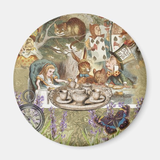 Alice Adventures in Wonderland Mad Tea Party Magneet (Voorkant)