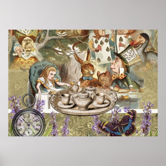 Alice Adventures in Wonderland Mad Tea Party Poster (Voorkant)