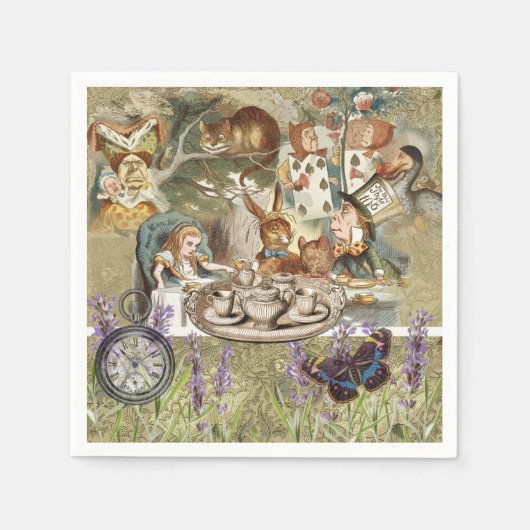 Alice Adventures in Wonderland Mad Tea Party Servet (Voorkant)