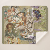 Alice Adventures in Wonderland Mad Tea Party Sherpa Deken (Voorkant (horizontaal))