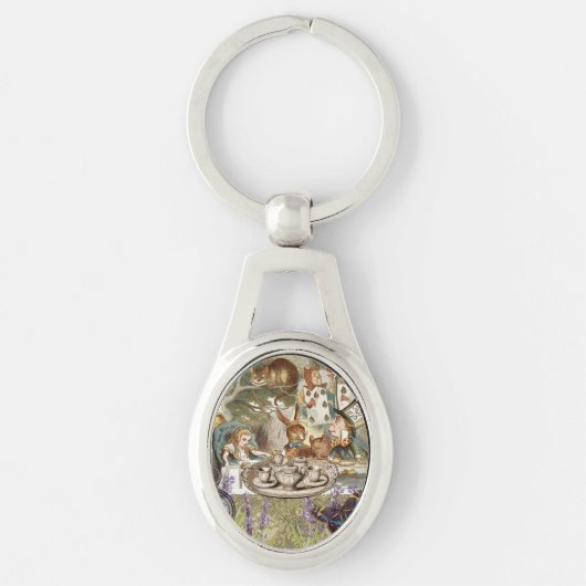 Alice Adventures in Wonderland Mad Tea Party Sleutelhanger (Voorkant)